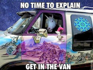unicorn get in the van